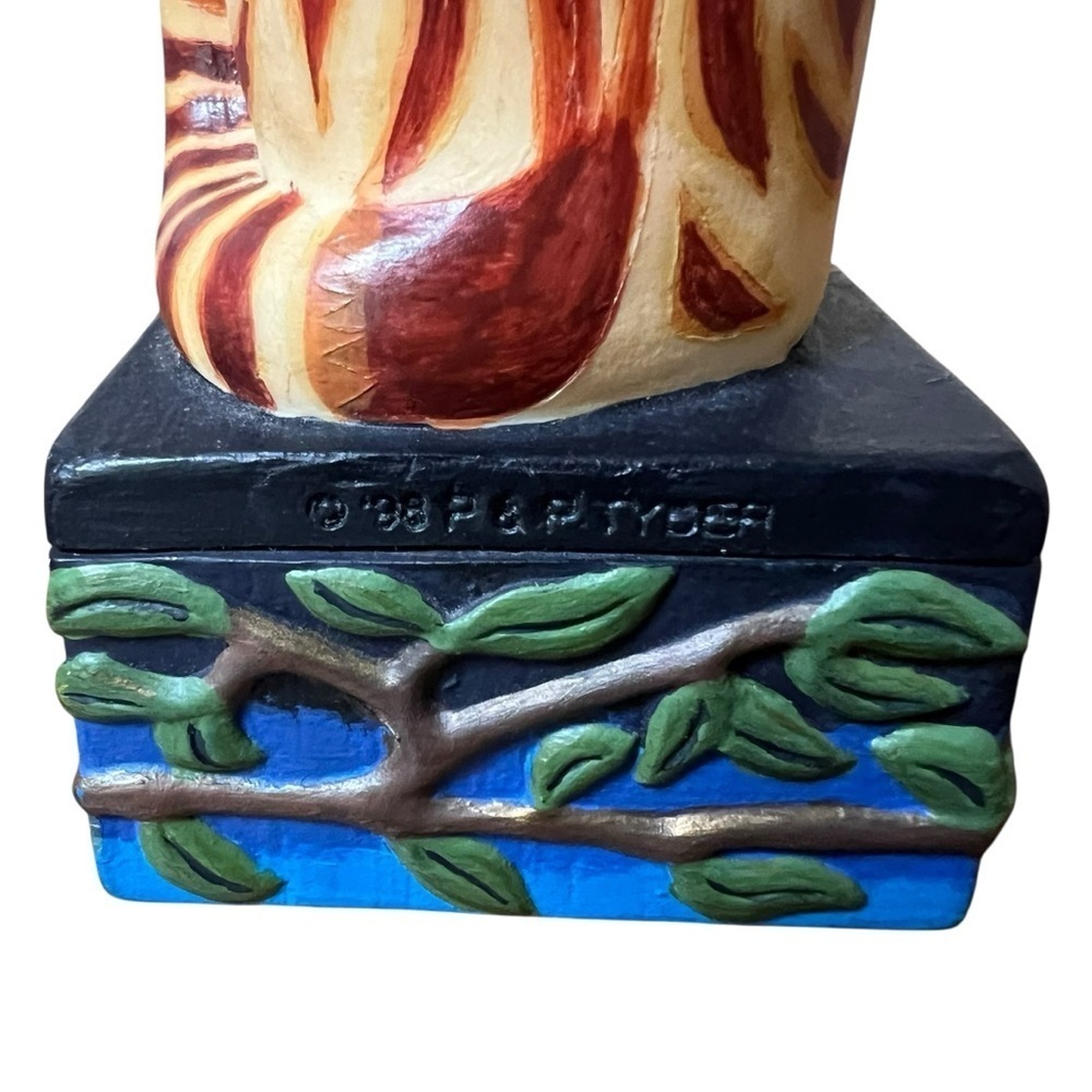 Tyber Katz VTG 98 Cheshire Cat Sphinx Trinket Box Limited Ed. Numbered 611/2500 - Picture 6 of 11